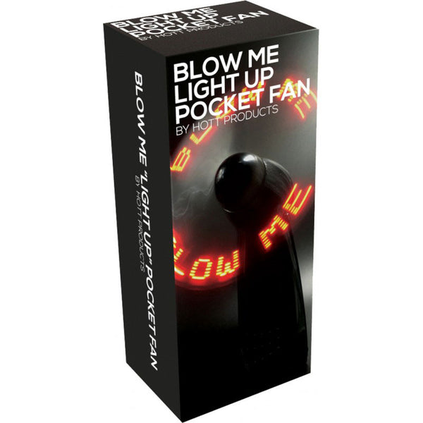 Blow Me Light Up Pocket Fan Black - Eroticon Ltd