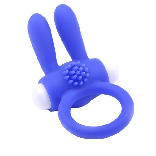 Cockring With Rabbit Ears Blue - Eroticon Ltd