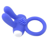 Cockring With Rabbit Ears Blue - Eroticon Ltd