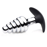 Master Series Dark Hive Metal And Silicone Ribbed Anal Plug - Eroticon Ltd