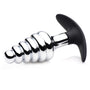 Master Series Dark Hive Metal And Silicone Ribbed Anal Plug - Eroticon Ltd