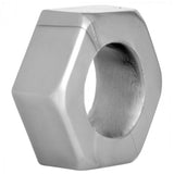 Silver Hex Heavy Duty Cock Ring and Ball Stretcher - Eroticon Ltd
