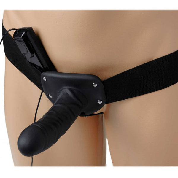 Deluxe Vibro Erection Assist Hollow Silicone Strap On - Eroticon Ltd