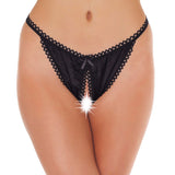 Black Crotchless Tanga - Eroticon Ltd