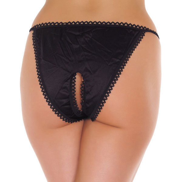 Black Crotchless Tanga - Eroticon Ltd