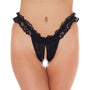 Frilly Black Open Brief - Eroticon Ltd