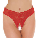 Red Lace Open Crotch GString - Eroticon Ltd
