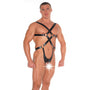Leather Strappy Bondage Teddy - Eroticon Ltd