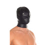 Leather Full Face Mask With Detachable Blinkers - Eroticon Ltd
