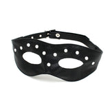Leather Open Eye Mask With Rivets - Eroticon Ltd