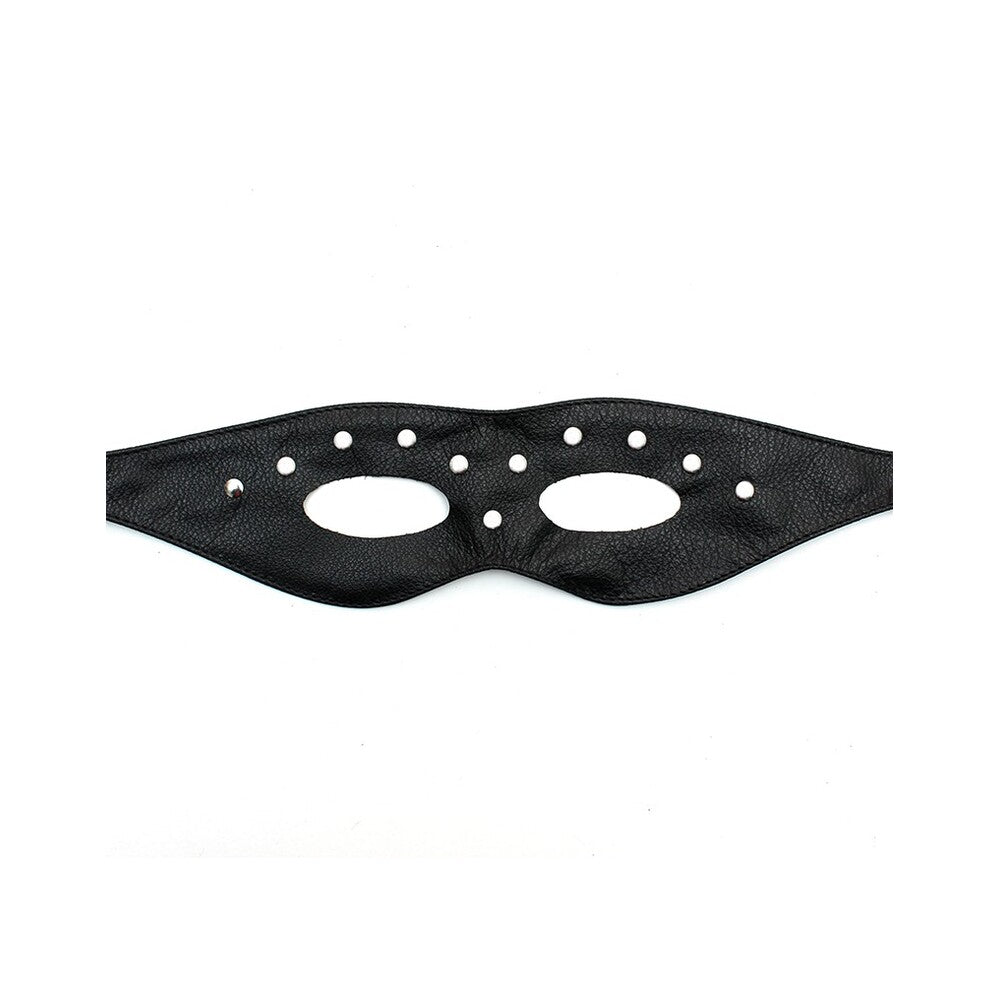 Leather Open Eye Mask With Rivets - Eroticon Ltd