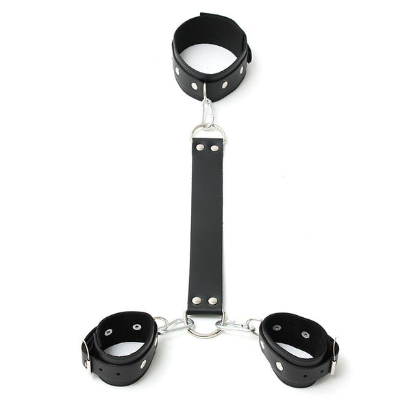 Leather Neck And Wrist Cuffs - Eroticon Ltd