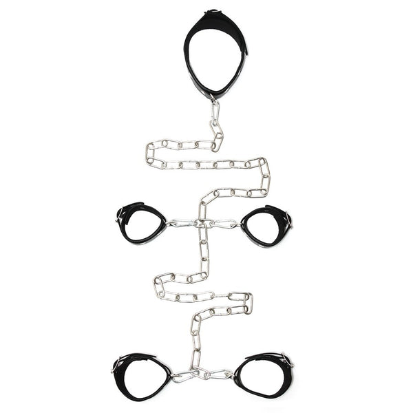 Leather Female Hand And Foot Cuffs - Eroticon Ltd
