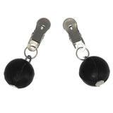 Nipple Clamps With Round Black Weights - Eroticon Ltd