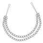 Silver Nipple Clamps With Double Chain - Eroticon Ltd