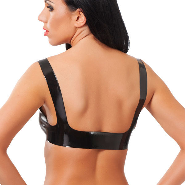 Rubber Secrets Open Nipple Bra - Eroticon Ltd