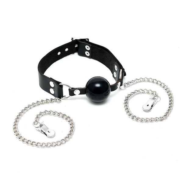 Mouth Gag And Nipple Chain - Eroticon Ltd