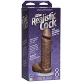The Realistic Cock 8 Inch Dildo Flesh Brown - Eroticon Ltd