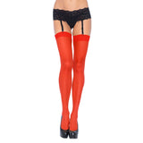 Leg Avenue Plus Size Sheer Stockings Red UK 16 to 18 - Eroticon Ltd