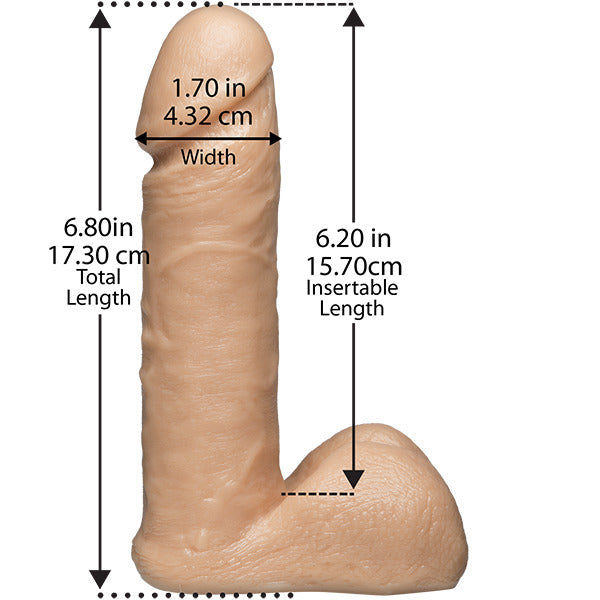 VacULock 6 Inch Realistic Dildo Attachment