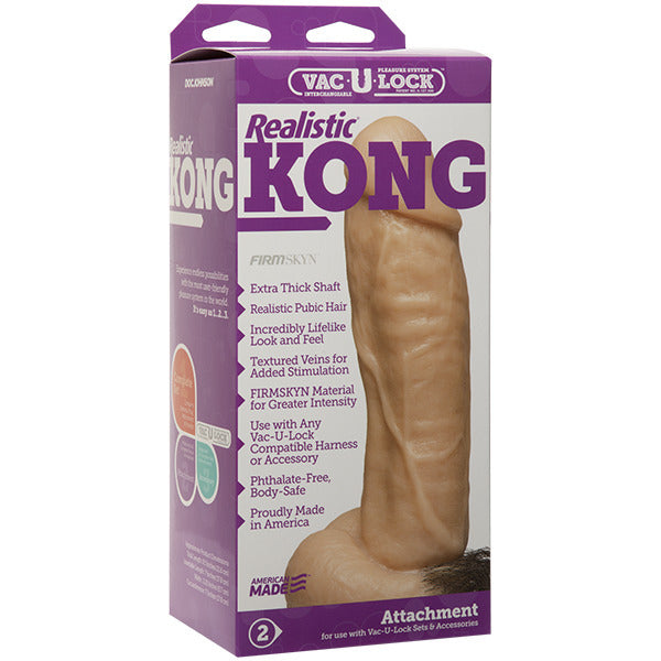 VacULock Kong Realistic Dildo Attachment - Eroticon Ltd