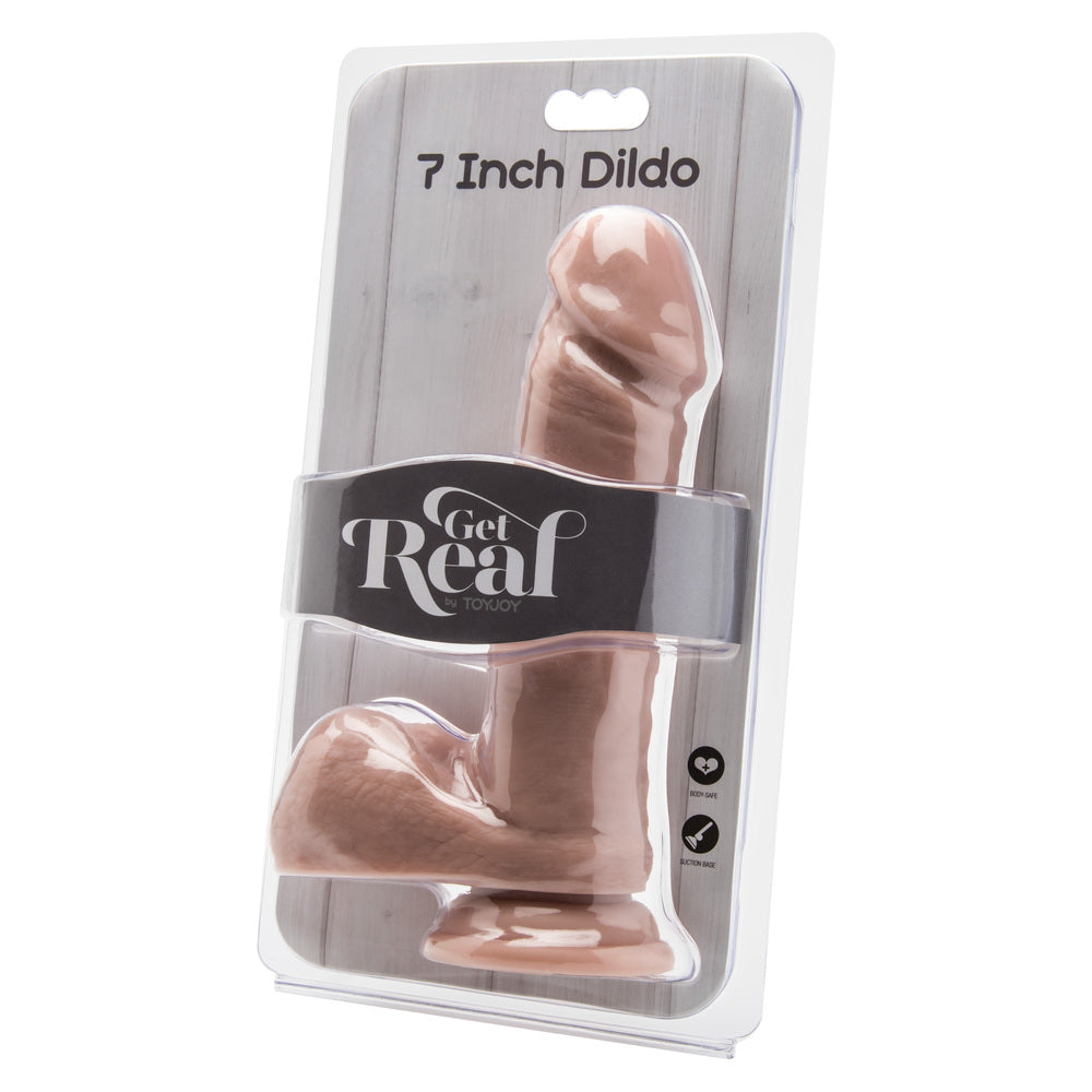 ToyJoy Get Real 7 Inch Dong With Balls Flesh Pink - Eroticon Ltd