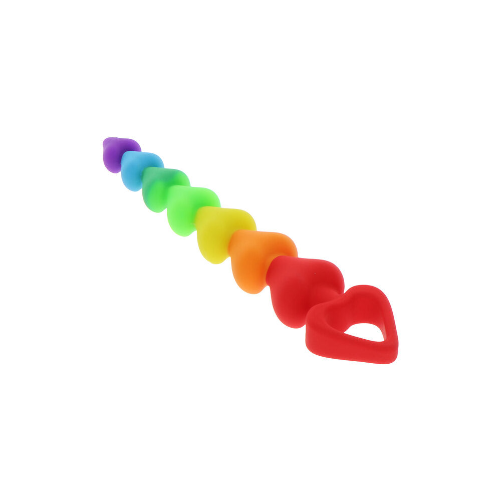 ToyJoy Rainbow Heart Anal Beads - Eroticon Ltd