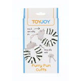 ToyJoy Furry Fun Wrist Cuffs Zebra - Eroticon Ltd