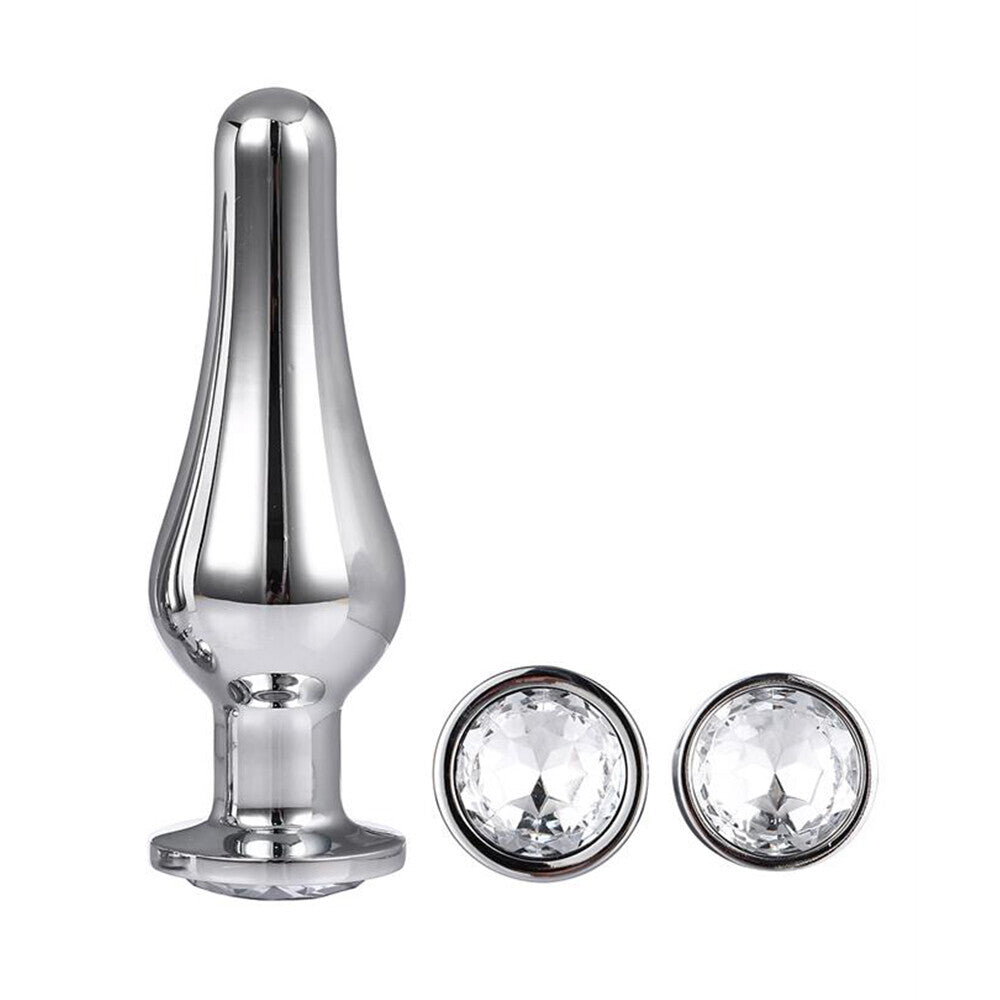 Gleaming Butt Plug Set Silver - Eroticon Ltd