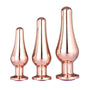 Gleaming Butt Plug Set Rose Gold - Eroticon Ltd