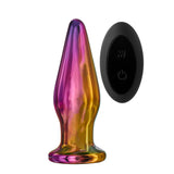 Glamour Glass Remote Control Tapered Butt Plug - Eroticon Ltd