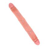 King Cock 12 Inch Slim Double Dildo Flesh - Eroticon Ltd