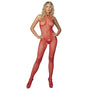 Leg Avenue Red Seamless High Neck Halter Bodystocking UK 8 to 14