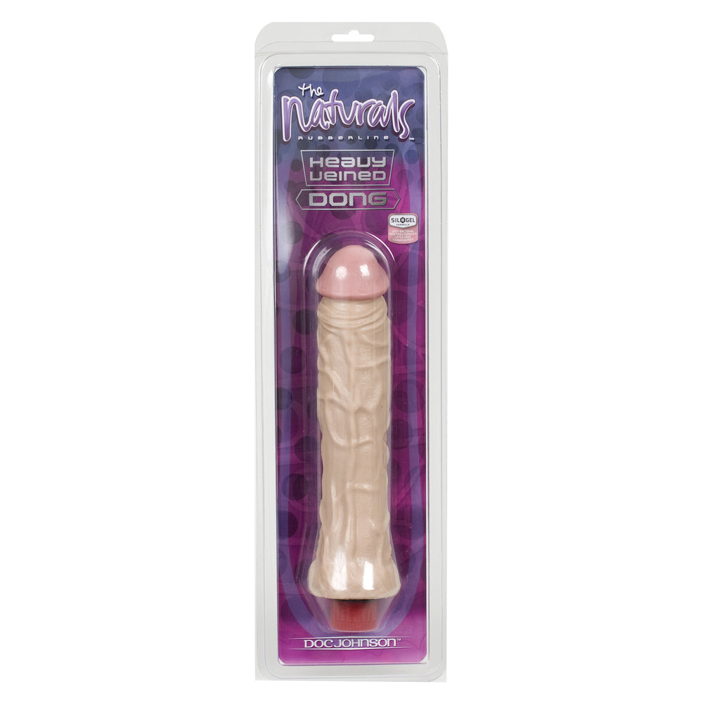 The Naturals Heavy Veined 8 Inch Vibrating Dong Thin - Eroticon Ltd