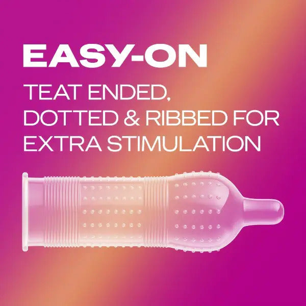 Durex Pleasure Me Ribbed And Dotted Condoms 12 Pack - Eroticon Ltd