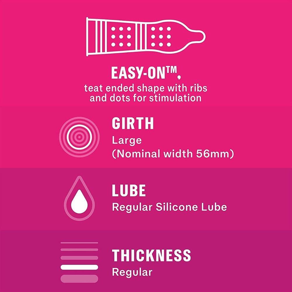 Durex Pleasure Me Ribbed And Dotted Condoms 12 Pack - Eroticon Ltd
