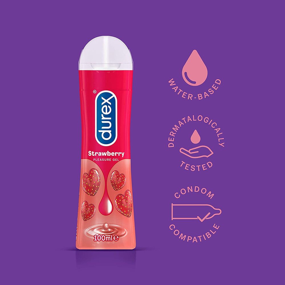Durex Strawberry Gel Lubricant 100ml - Eroticon Ltd