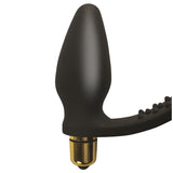 Rocks Off 7 Speed ROZen Cockring And Anal Plug Black - Eroticon Ltd