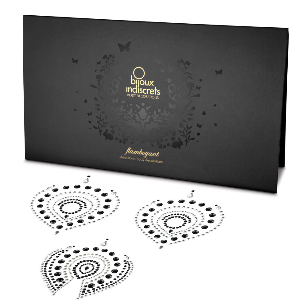 Bijoux Indiscrets Flamboyant Rhinestone Jewellery Black Silver - Eroticon Ltd