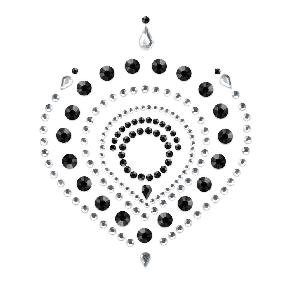 Bijoux Indiscrets Flamboyant Rhinestone Jewellery Black Silver - Eroticon Ltd
