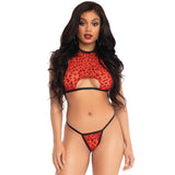 Leg Avenue Leopard Crop Top and GString - Eroticon Ltd