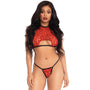 Leg Avenue Leopard Crop Top and GString