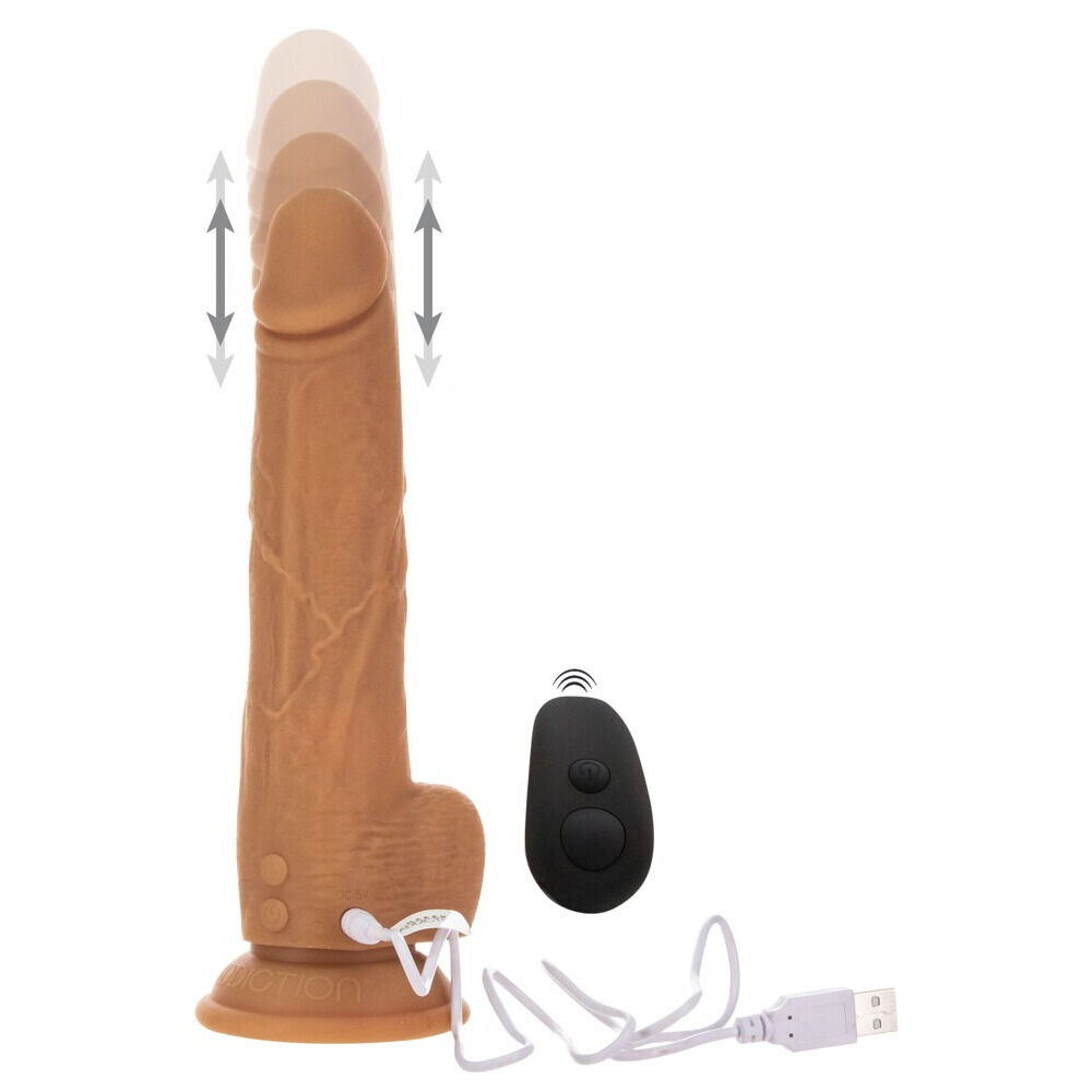 Naked Attraction 9 Inch Thrusting Dildo Caramel