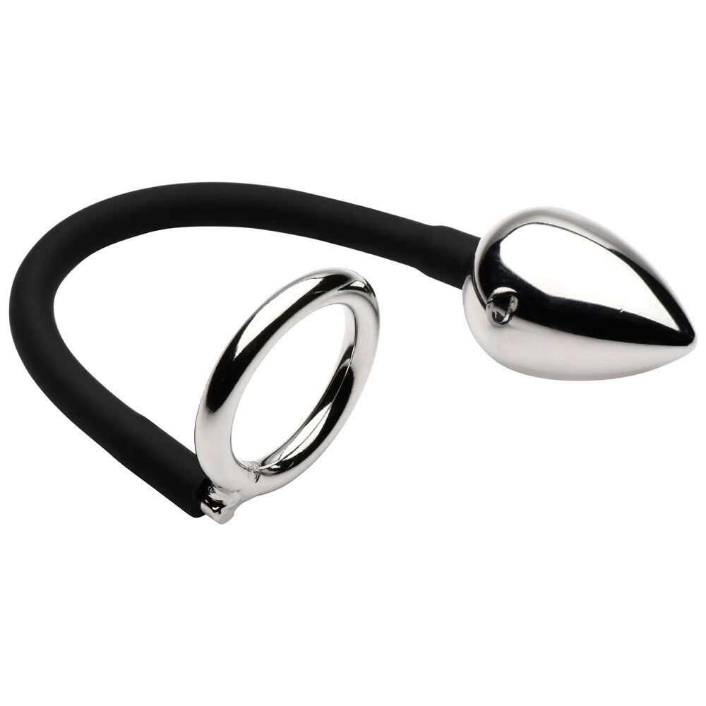 Master Series Tug Plug Aluminum Cock and Ball Ring - Eroticon Ltd