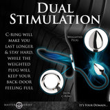 Master Series Tug Plug Aluminum Cock and Ball Ring - Eroticon Ltd