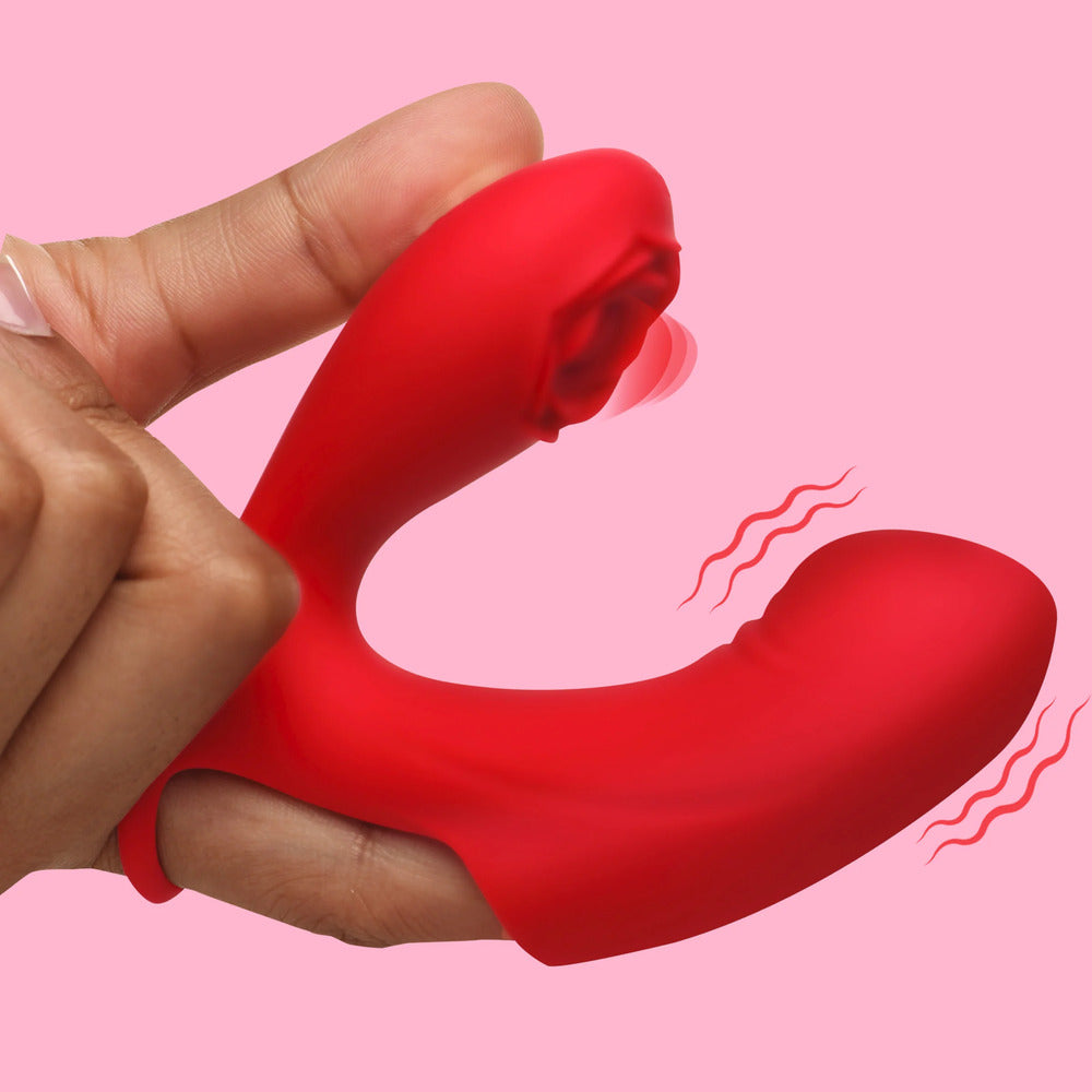 Rose Touch Pulsing Silicone Finger Vibrator - Eroticon Ltd
