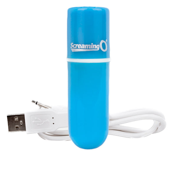 Screaming O Charged Vooom Rechargeable Bullet Blue - Eroticon Ltd