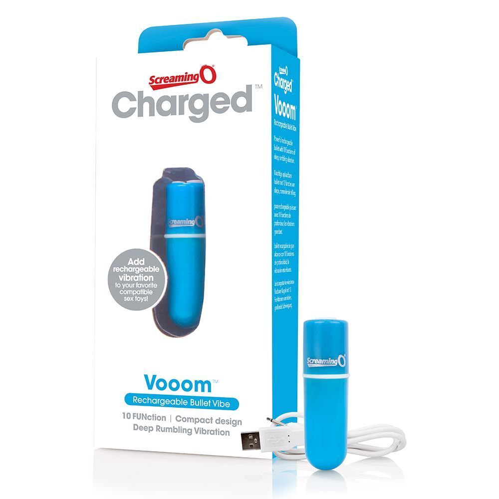 Screaming O Charged Vooom Rechargeable Bullet Blue - Eroticon Ltd