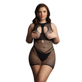 Le Desir Duo Net Open Cup Mini Dress UK 14 to 20 - Eroticon Ltd