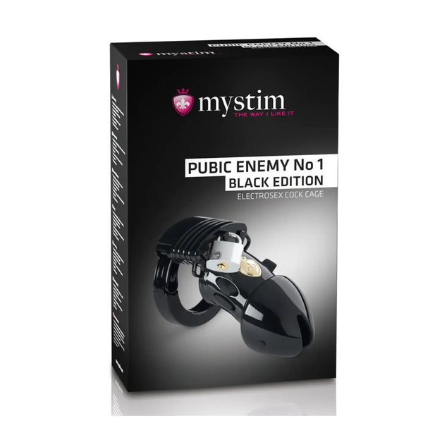 MyStim Pubic Enemy No 1 Black Edition EStim Cock Cage